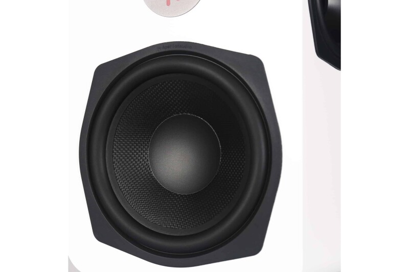 AperionAudio Novus NSS Tripol Weiß Seidenmatt Detailansicht Breitbänder
