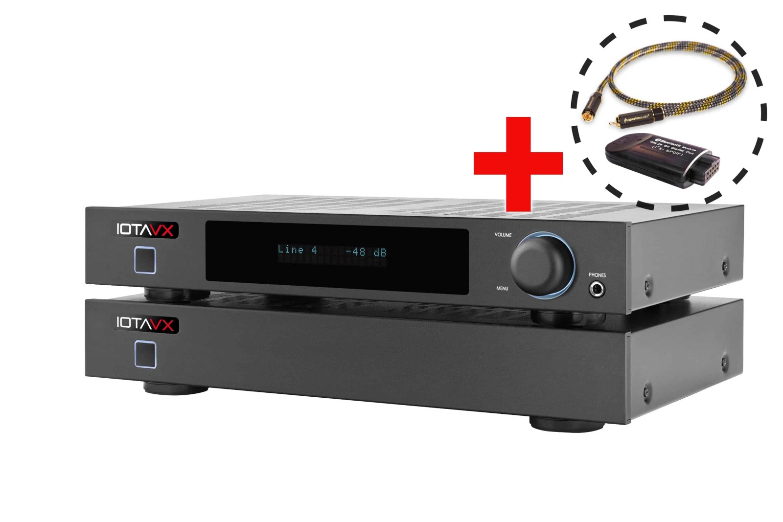 IOTAVX SA3 + PA3 + BT01 + AperionAudio Cinch Audio Kabel Mono 1m