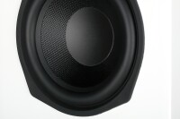 AperionAudio Novus T5 Tower Weiß Seidenmatt Tiefmitteltöner Nahaufnahme